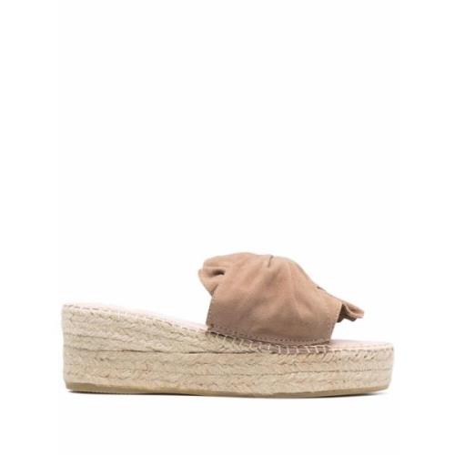 Suede Knot Platform Sandaler