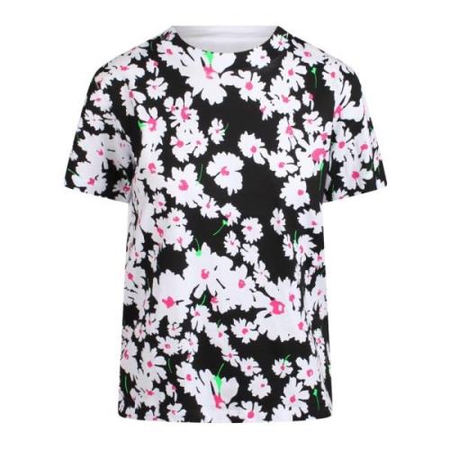 Blomstret Bomulds T-shirt Italien Lavet