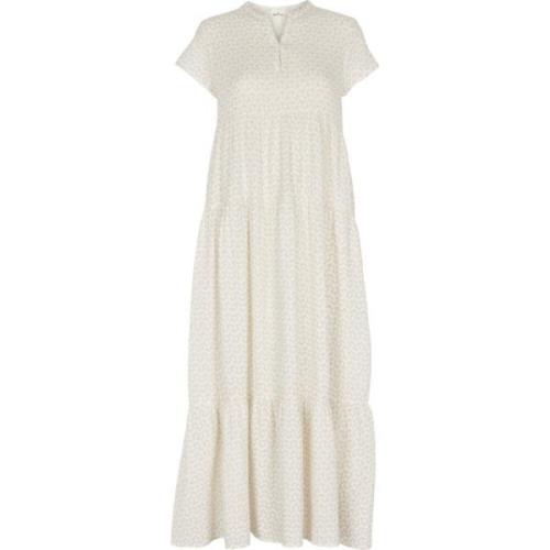 Basic Apparel - Ember Layered Dress - Birch / Amber Brown / Blue Horiz...