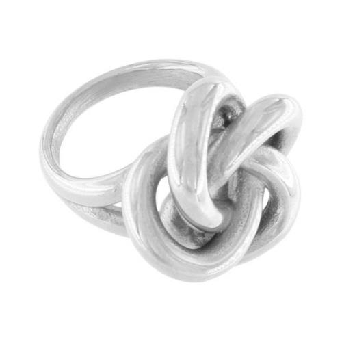 Courage Waterproof Chunky Twisted Statement Ring Silver Plating
