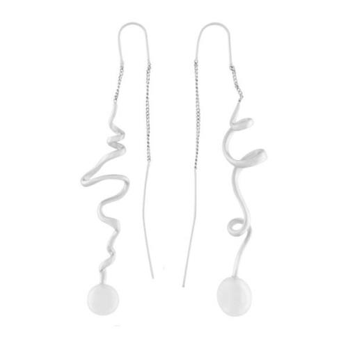 Audrey Organic Chain Earring Silver Plating