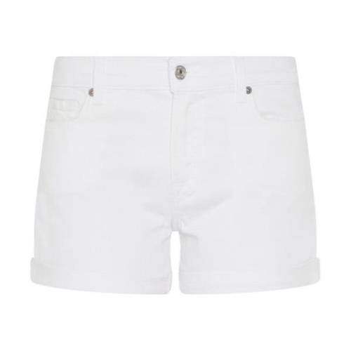Hvide Mid-Rise Denim Shorts