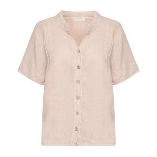 Cream Crbellis Linen Shirt Bluser 10611578 Crispy Sand