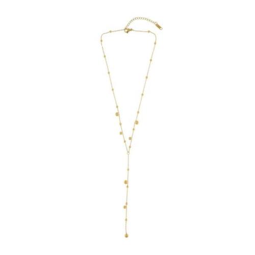 Passion Waterproof Multi Ball Y Chain Necklace 18K Gold Plating