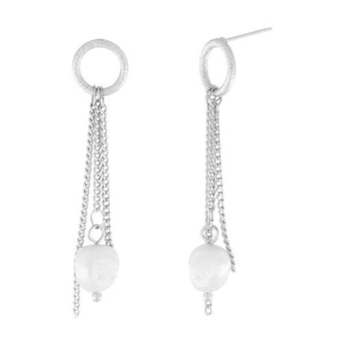 Audrey Simple Glow Pearl Earring Silver Plating