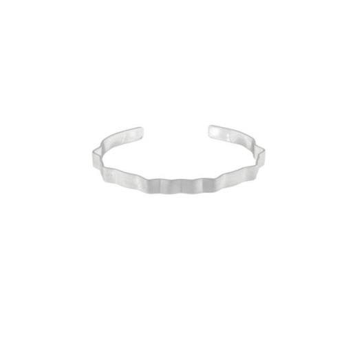 Alaya Small Wave Cuff Bracelet Silver Plating