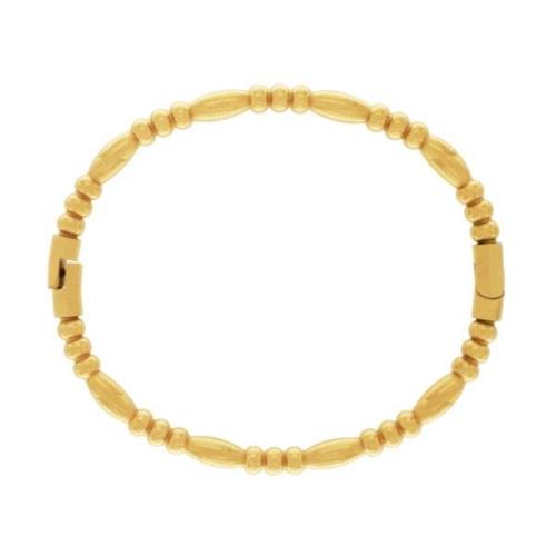 Passion Waterproof Oval Bangle Bracelet 18K Gold Plating