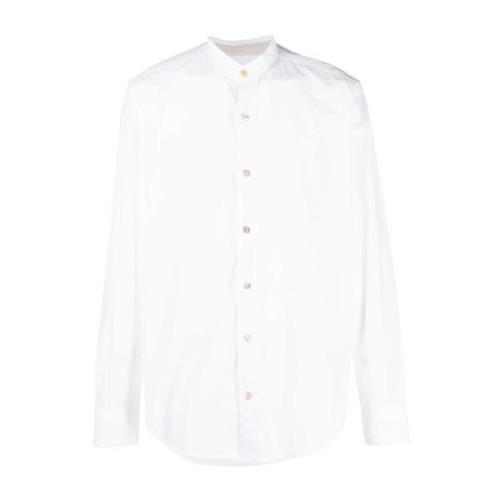 Elegant Hvid Koreansk Langærmet Skjorte
