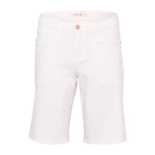 Cream Crann Twill Shorts- Coco Fit Shorts Knickers 10612270 Snow White