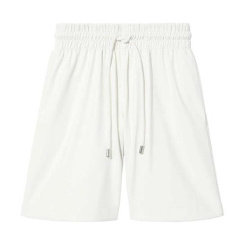 Hvide Casual Faux Læder Shorts