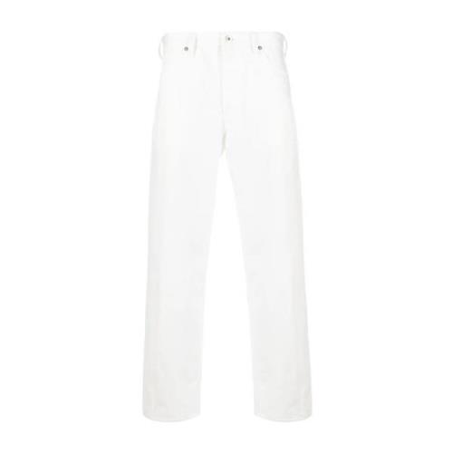 Hvid Straight Jeans Casual Stil