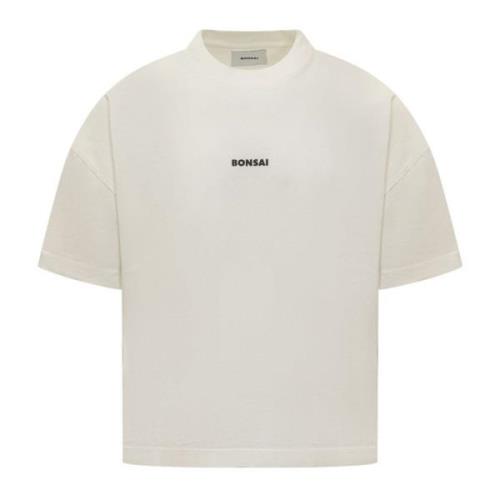 Hvid Bomuld Logo T-shirt Oversize