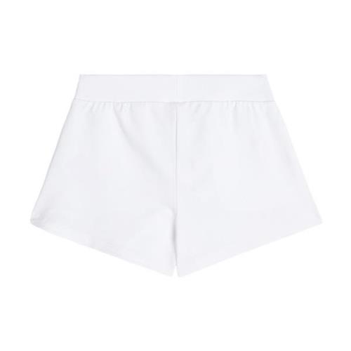 Hvide Broderede Logo Shorts