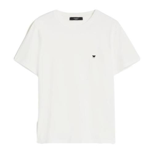 Hvid Venaco T-Shirt med Sommerfugllogo
