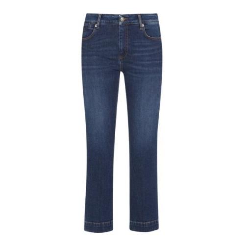 Vintage Denim Jeans med Fem Lommer