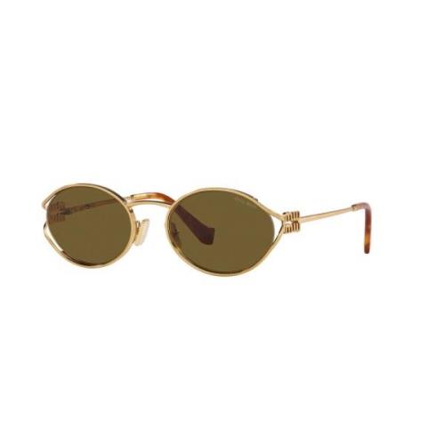 Messing Guld/Mørkebrune Solbriller