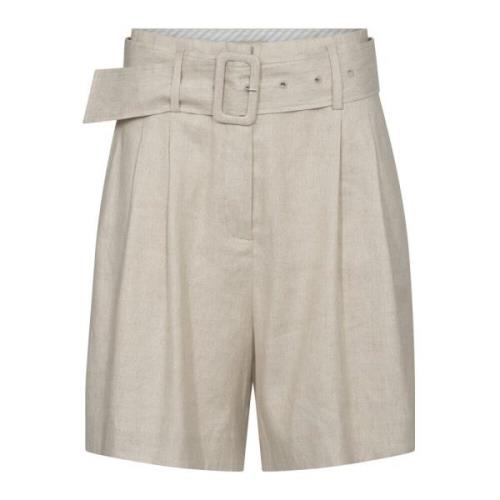 Mos Mosh Mmuni Linen Shorts Shorts & Knickers 162750 Cement