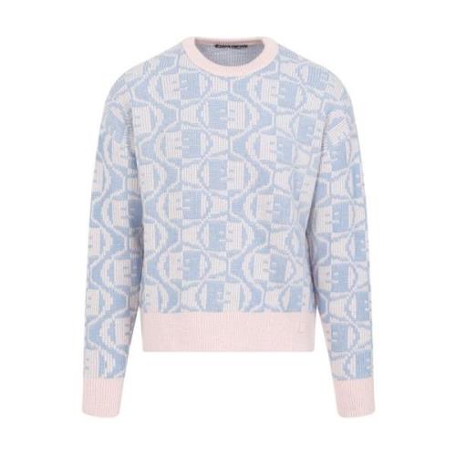 Uld Pullover Faded Pink Blue