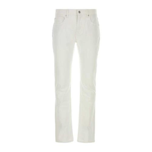 Hvid Stretch Denim Straight Jeans