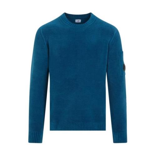 Chenille Cotton Pullover i Ink Blue
