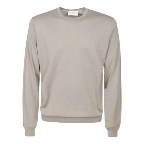 Hvid Bomuld Crew-Neck Sweater