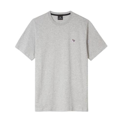 Light Grey Cotton Zebra Logo T-Shirt