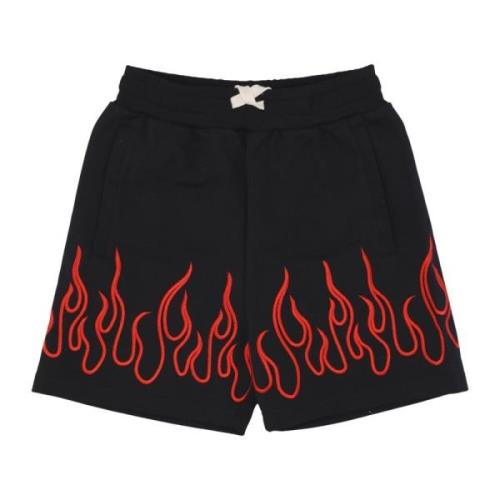 Flames Embroidered Shorts Suit Mand