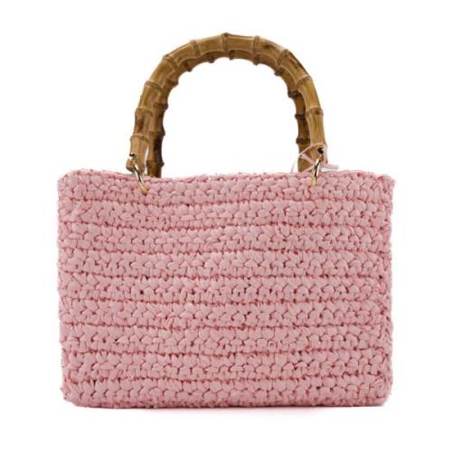 Rosa Bambus Shopper Taske