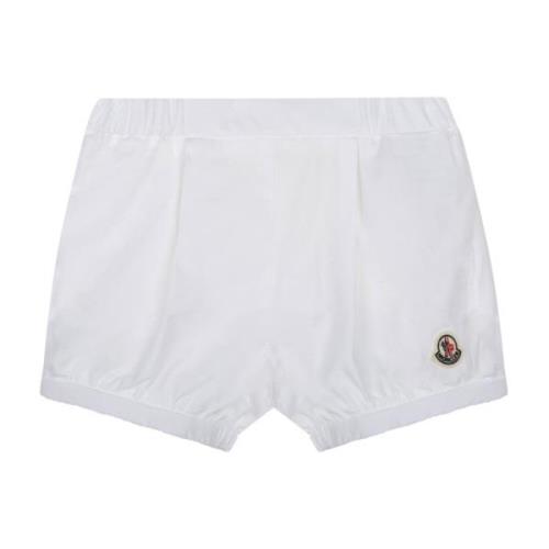 Hvide Shorts med Logo Patch