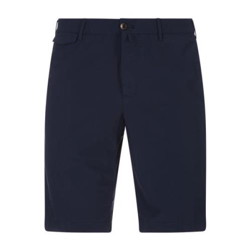 Blå Stretch Bermuda Shorts med Lommer