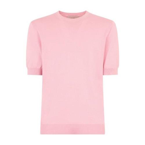 Silke Bomuld T-Shirt Elegant Design Regulær Pasform