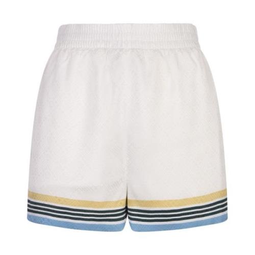 Hvide silke tennis shorts