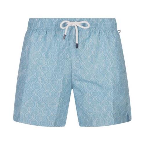 Blå Blomstret Badeshorts