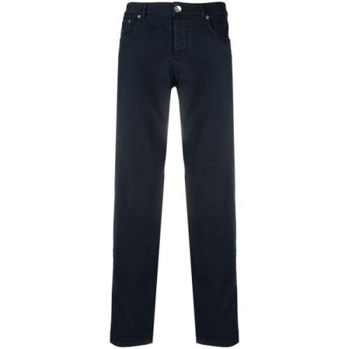 Marineblå Denim Straight-Leg Jeans