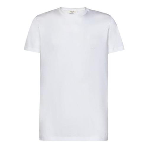 Hvide T-shirts og Polos med Logo Broderi