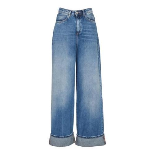 Klassiske Denim Jeans med Manchetter