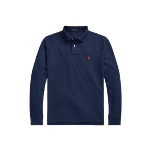 Navy Langærmet Polo