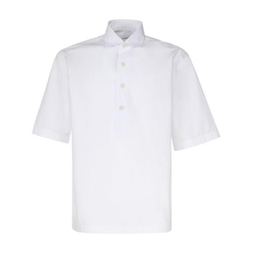 Hvid Bomuld Italiensk Skjorte