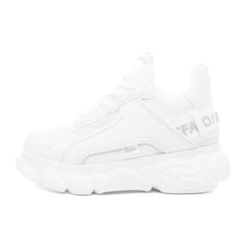 Hvide Platform Sneakers med Snørebånd