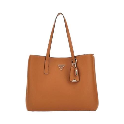 Cognac Tote med Magnetlukning