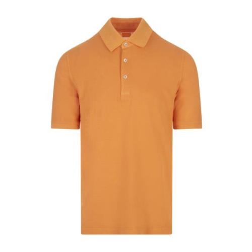Orange Polo Shirt Kortærmet