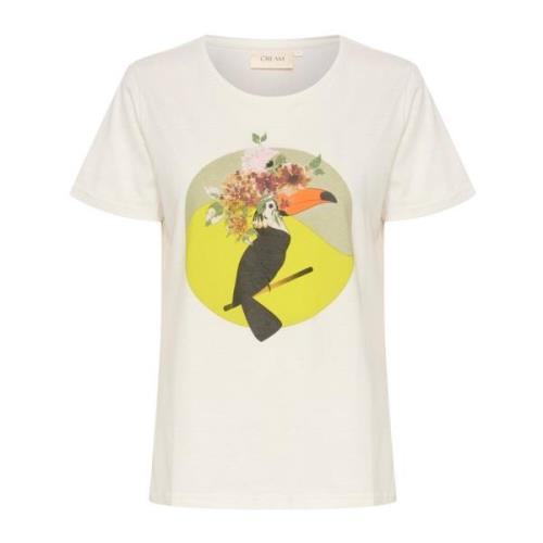 Grafisk Toucan Print T-Shirt Top