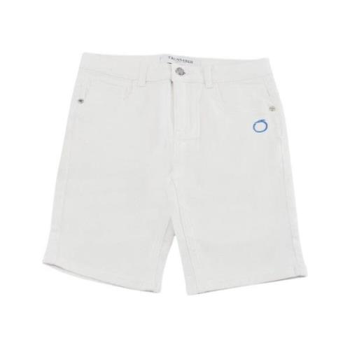 Bermuda 5-lomme shorts med logo broderi