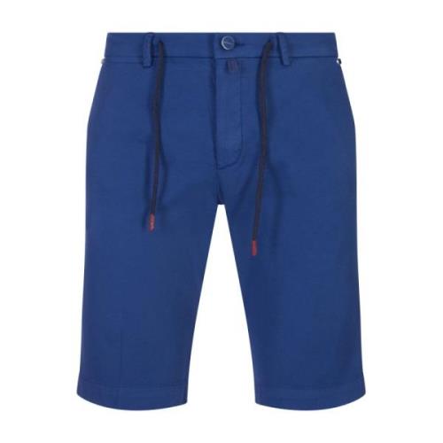 Blå Silke Bomuld Bermuda Shorts