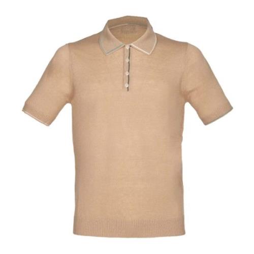 Sand Linen Cotton Polo Shirt