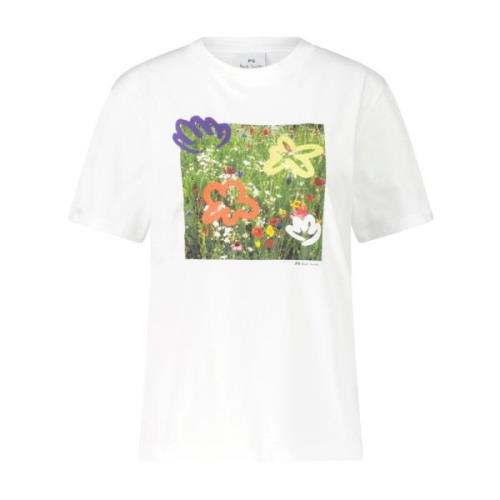 Blomstret Bomuld T-Shirt