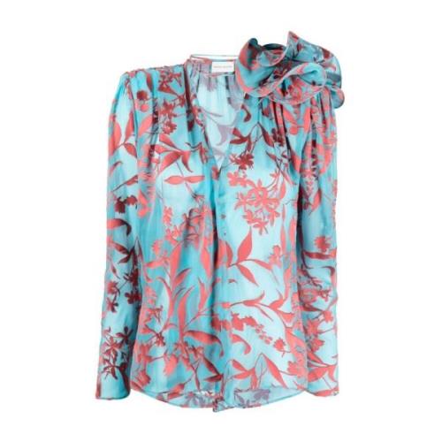 Blå Print Bluse AW23 Stil