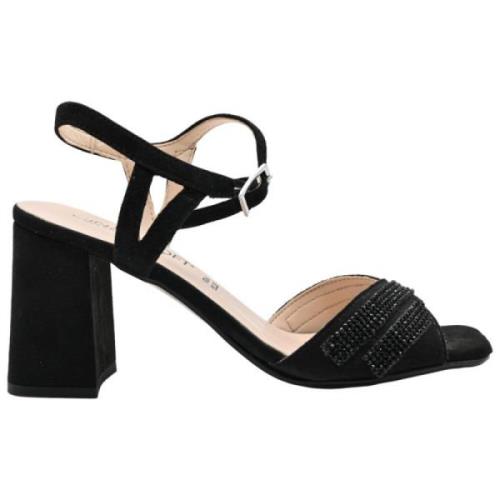 Sorte højhælede sandaler Elegant stil
