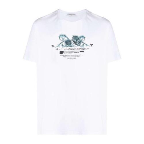 Trykt Bomuld T-shirt - Hvid