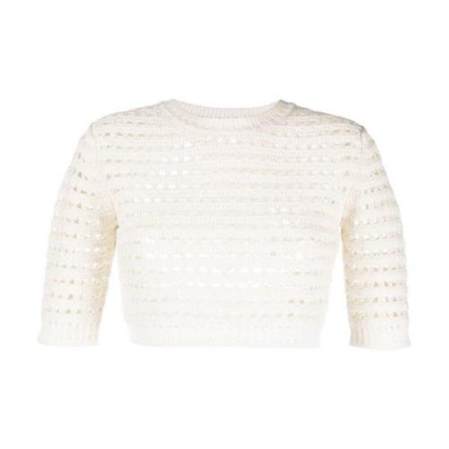 Hvid Casual Pullover Sweatshirt